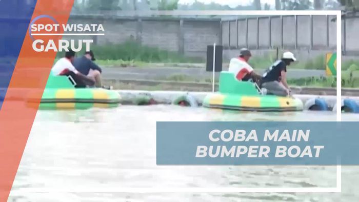 Menikmati Keseruan Bumper Boat di Taman Air Sabda Alam, Garut  
