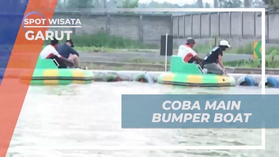 Menikmati Keseruan Bumper Boat di Taman Air Sabda Alam, Garut  