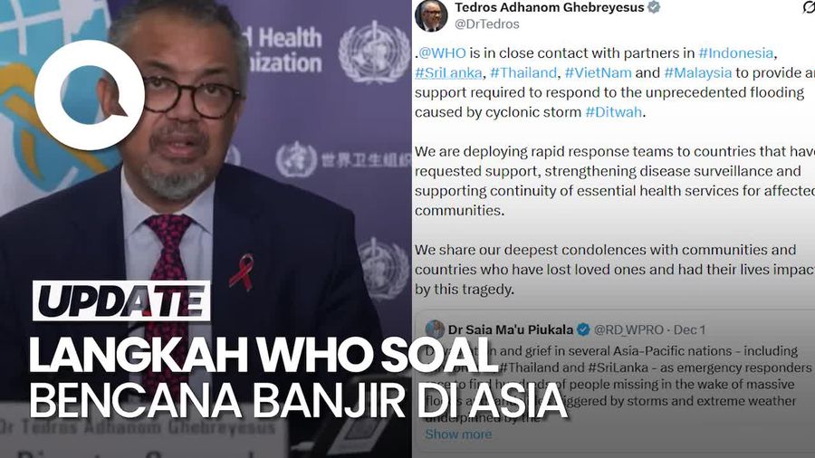 Video: Respons WHO soal Musibah Banjir di Asia Termasuk di Indonesia