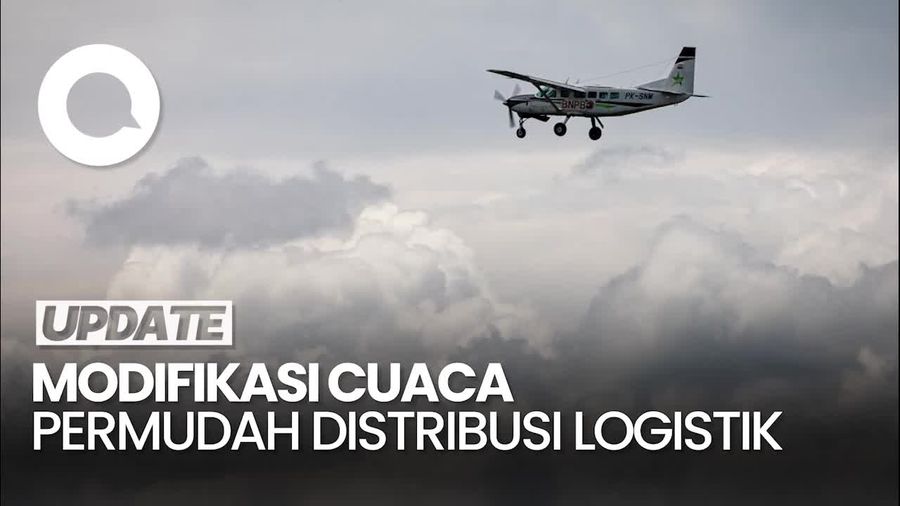 Video Percepat Distribusi Logistik, BNPB Lakukan Modifikasi Cuaca di Sumatera