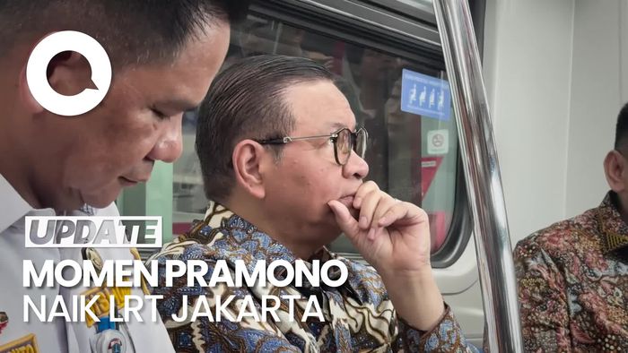 Video: Momen Pramono Naik LRT Usai Resmikan Pembayaran QRIS Tap-Ruang Baca