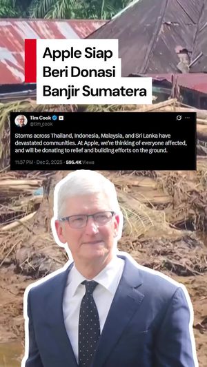 Video: Tim Cook Umumkan Apple Siap Bantu Banjir Asia-Sumatera