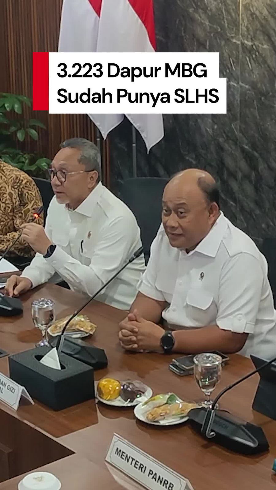 Video Kepala BGN: 3.223 SPPG Sudah Kantongi Izin SLHS