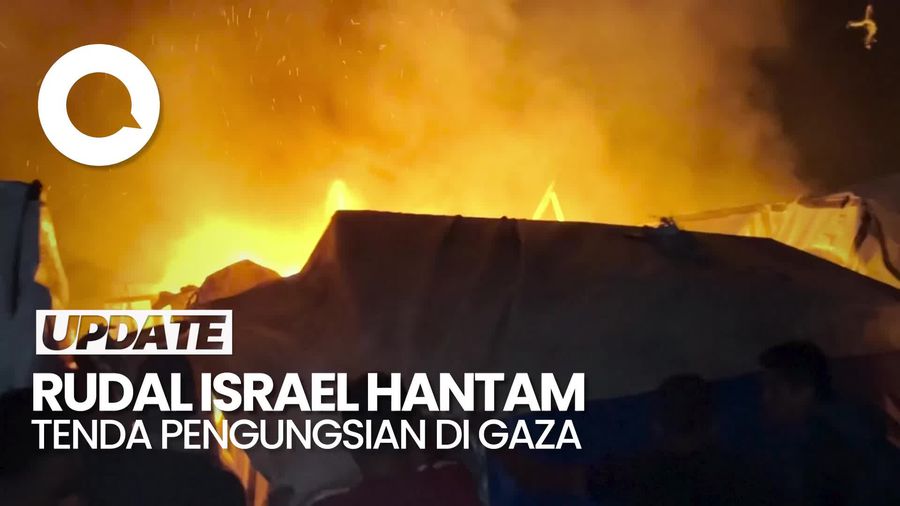 Video: Kamp Pengungsian di Gaza Terbakar Buntut Serangan Israel, 5 Tewas