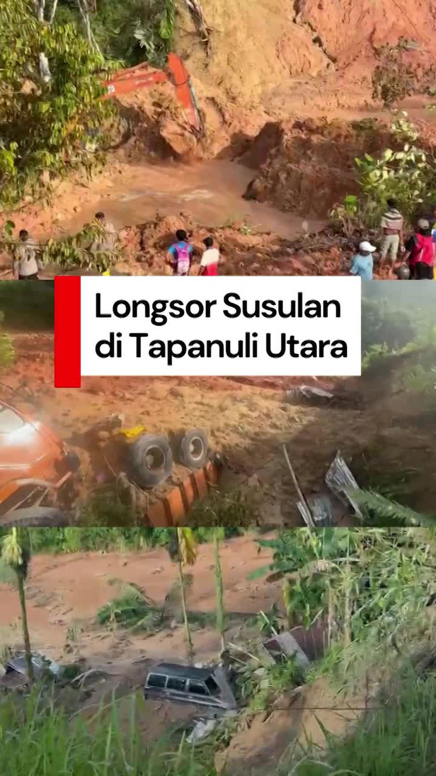 Video: Longsor Susulan Tutup Akses Jalan di Tapanuli Utara