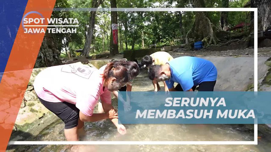 Membasuh Muka dengan Aliran Air Sendang Coyo, Jawa Tengah di Suasana Seru dan Ceria  