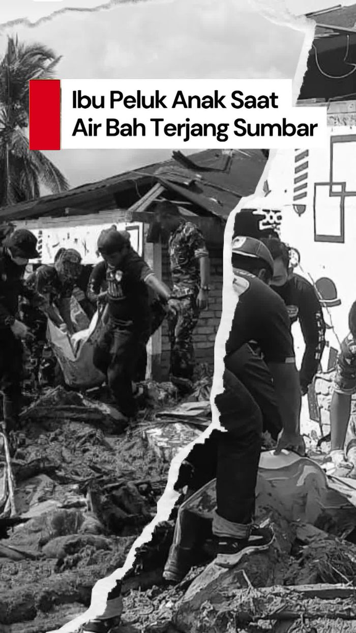 Video Kisah Ibu Peluk Anak dalam Lumpur Saat Banjir Bandang Terjang Sumbar