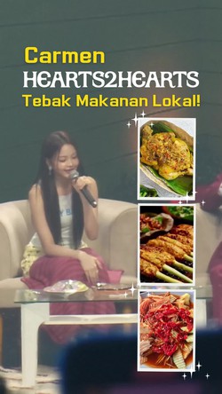 Video: Momen Carmen Hearts2Hearts Main Tebak-tebakan Makanan Indonesia