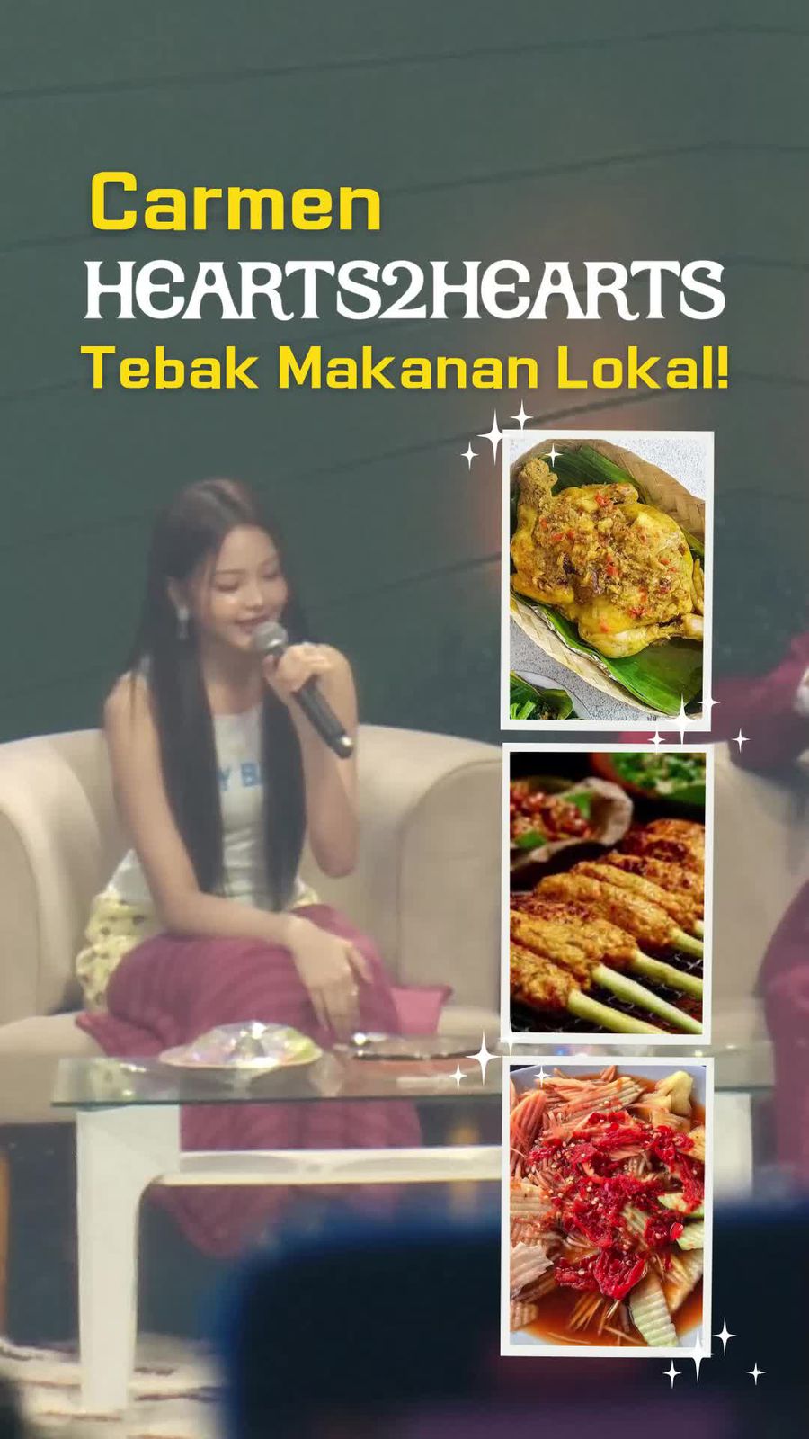 Video: Momen Carmen Hearts2Hearts Main Tebak-tebakan Makanan Indonesia