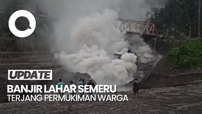 Video: Banjir Lahar Semeru Terjang Permukiman, Ratusan Warga Lari ke Bukit
