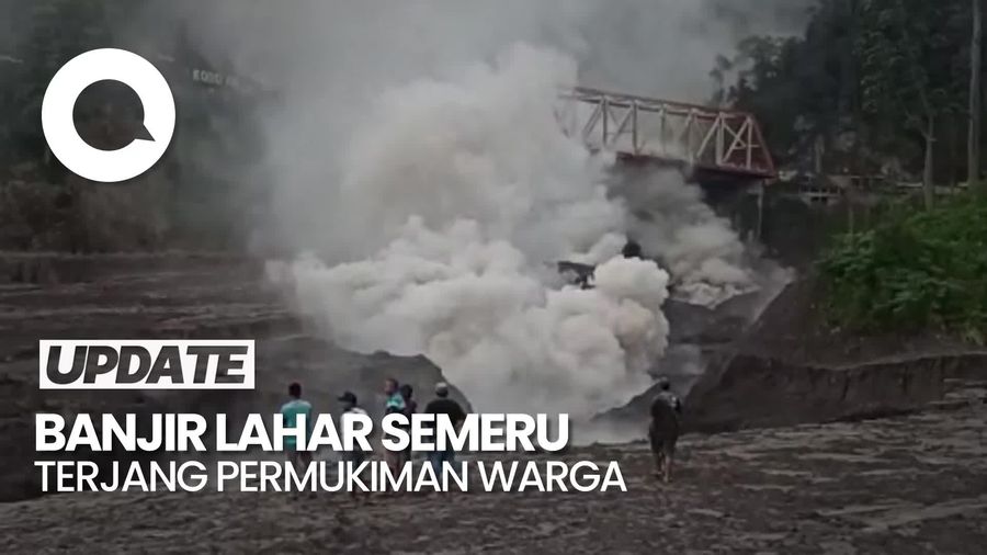 Video: Banjir Lahar Semeru Terjang Permukiman, Ratusan Warga Lari ke Bukit
