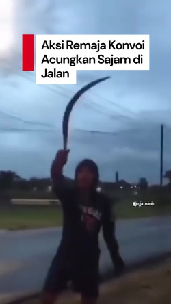 Video: Ganggu Banget! Remaja di Klaten Konvoi Sambil Acungkan Sajam