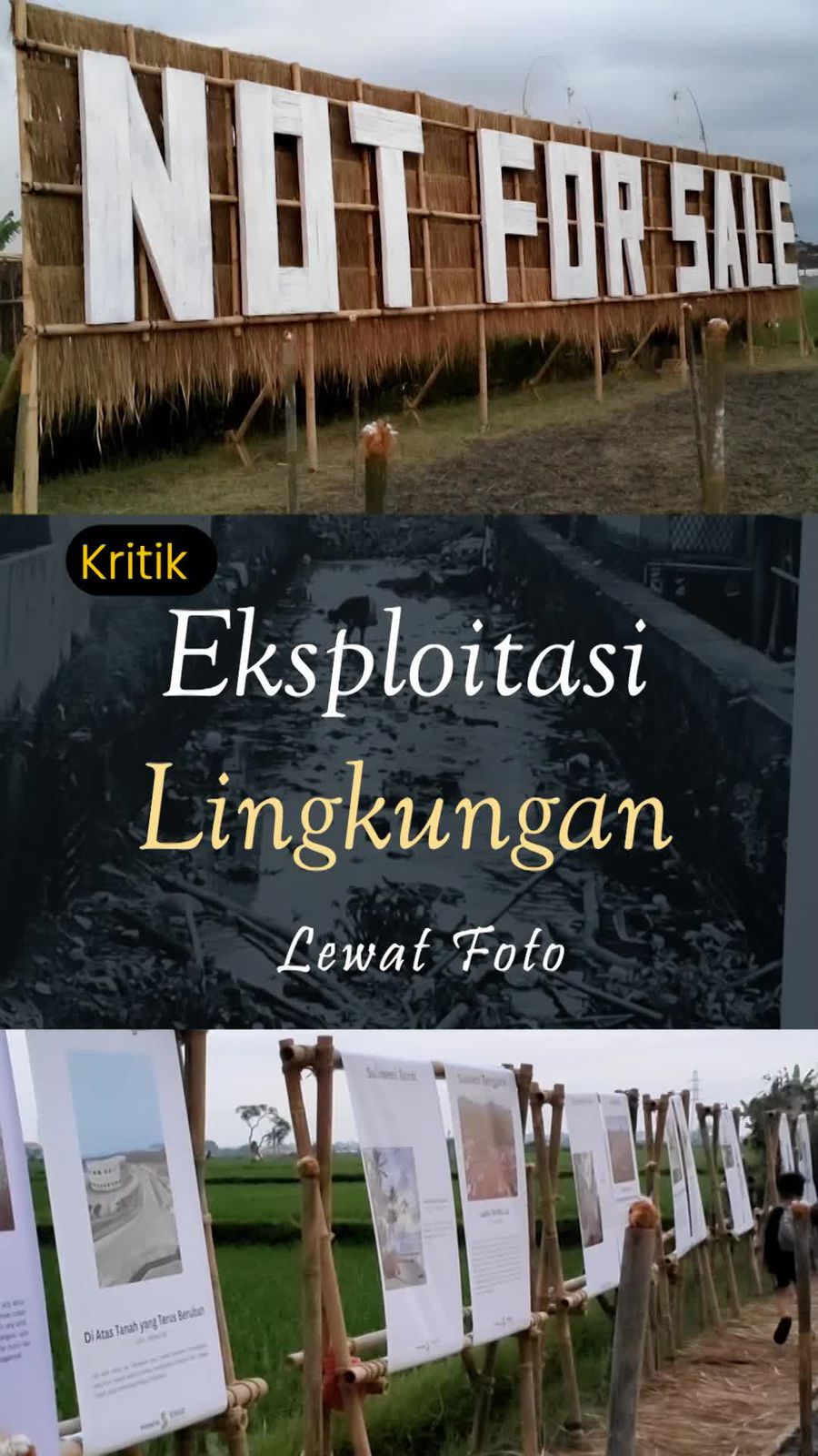 Video: Kritik Eksploitasi Lingkungan dari Pameran Foto di Tengah Sawah
