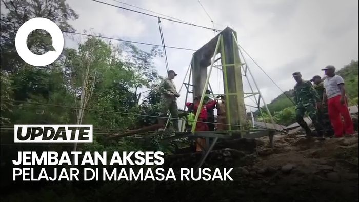 Video: TNI Kebut Perbaikan Jembatan Rusak untuk Akses Pelajar di Mamasa