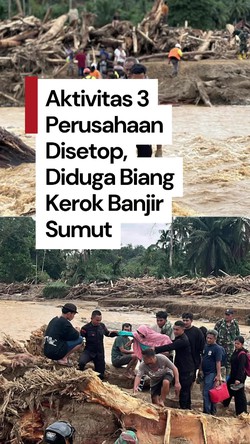 Video: Menteri LH Setop Aktivitas 3 Perusahaan Diduga Penyebab Banjir Sumut