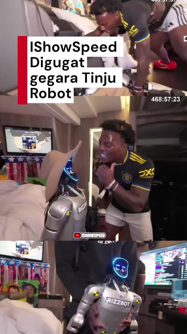 Video: Tinju-Cekik Robot Influencer, YouTuber IShowSpeed Digugat