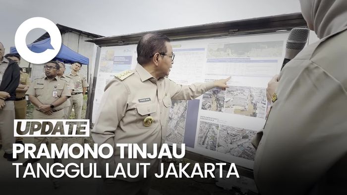 Video: Momen Pramono Cek Tanggul Laut Bocor di Muara Baru Jakut