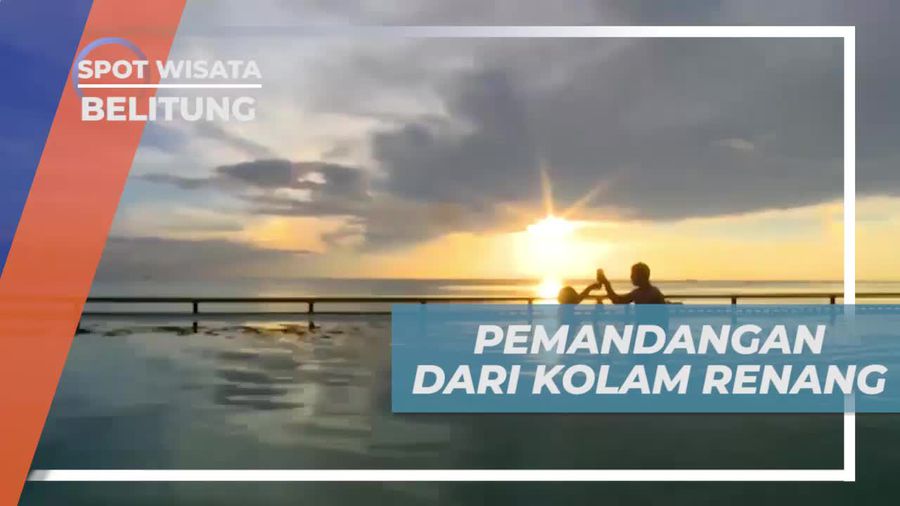 Menikmati Pemandangan Sunset dari Kolam Renang di Belitung
