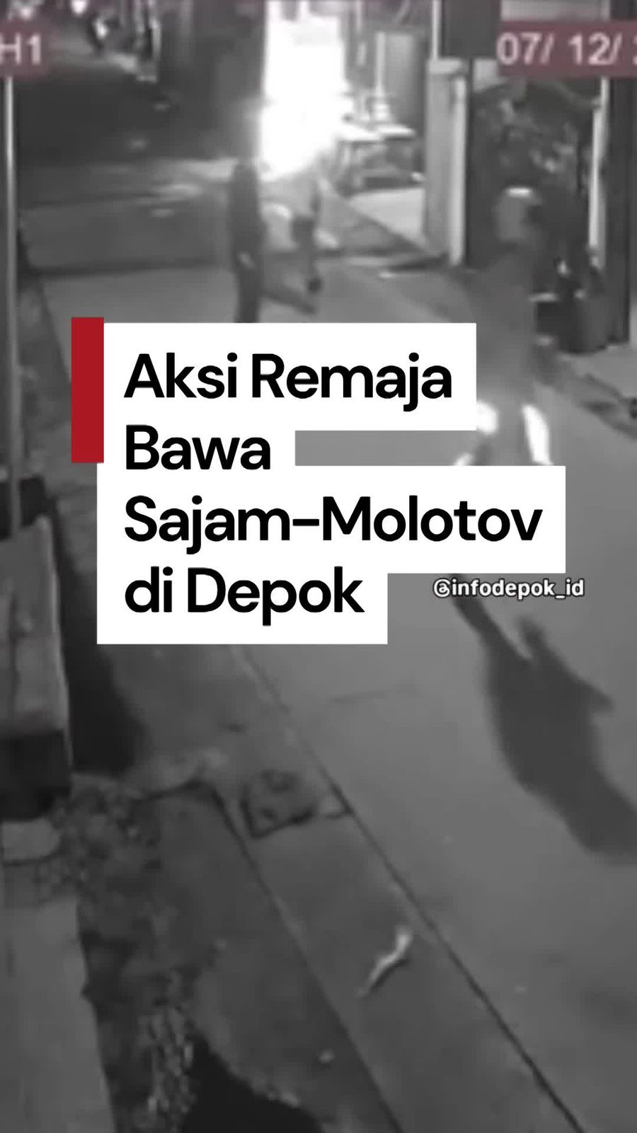 Video: Viral! Remaja Bawa Sajam-Molotov di Depok, Diduga Mau Tawuran