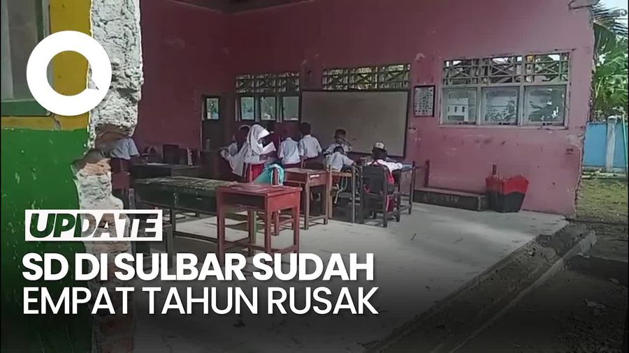 Video: Sudah 4 Tahun Gedung SD di Majene Rusak Parah, Guru-Siswa Khawatir