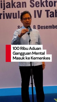  Video Menkes Sebut Kemenkes Terima 100.000 Aduan Gangguan Mental