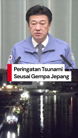 Video: Peringatan Tsunami 3 Meter Dikeluarkan Seusai Gempa M 7,6 Jepang
