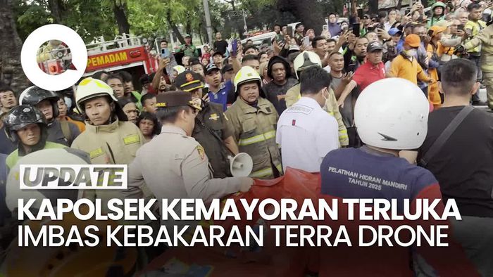 Video: Kapolsek Kemayoran Terluka Saat Tangani Kebakaran Gedung Terra Drone