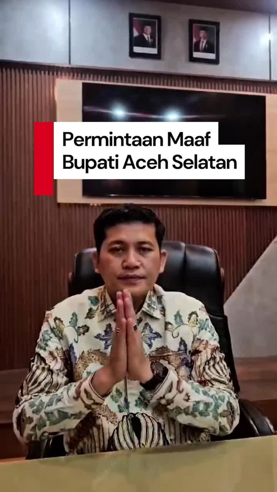 Video: Bupati Aceh Selatan Minta Maaf Usai Umrah saat Darurat Bencana
