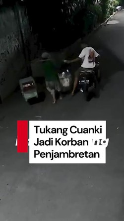 Video: Viral Tukang Cuanki Dijambret di Jaktim, Polisi Selidiki 
