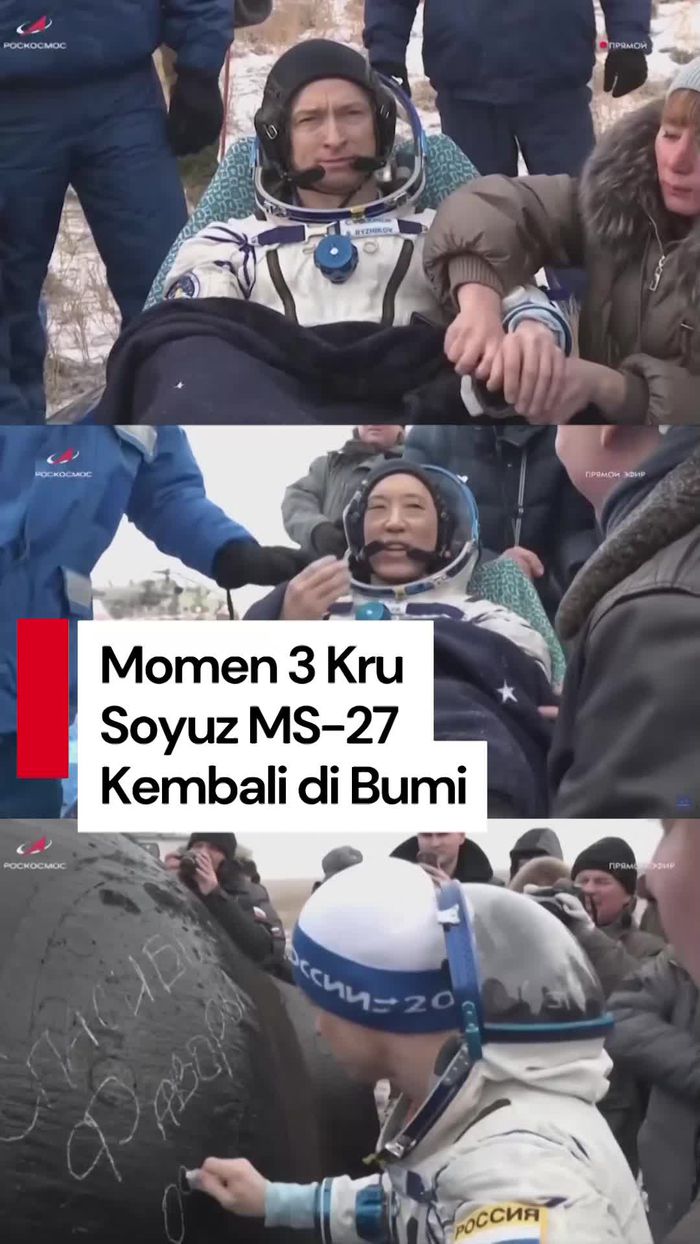 Video: Momen 3 Astronaut Soyuz MS-27 Pulang ke Bumi, Mendarat di Kazakhstan 