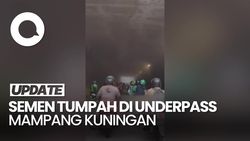 Video: Semen Tumpah di Underpass Mampang, Polisi Kirim Water Cannon