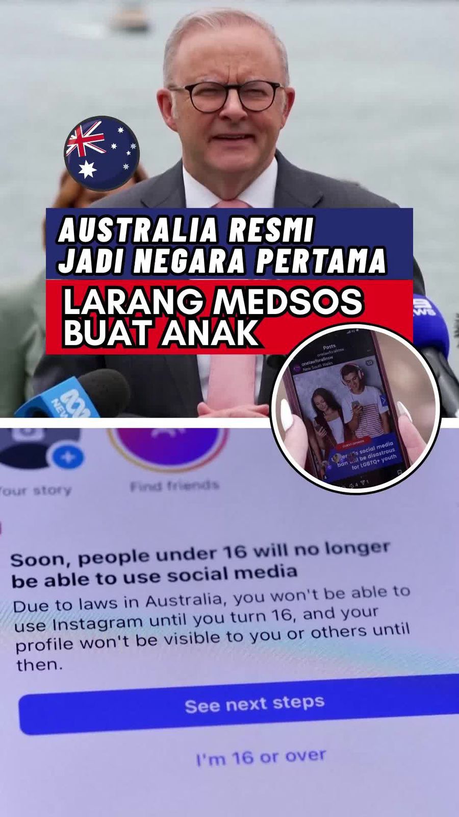 Video Pembatasan Medsos Anak Dimulai, PM Australia: Terdepan di Dunia