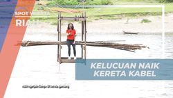 Menimbulkan Kelucuan Saat Naik Kereta Kabel di Sungai Kampar, Riau