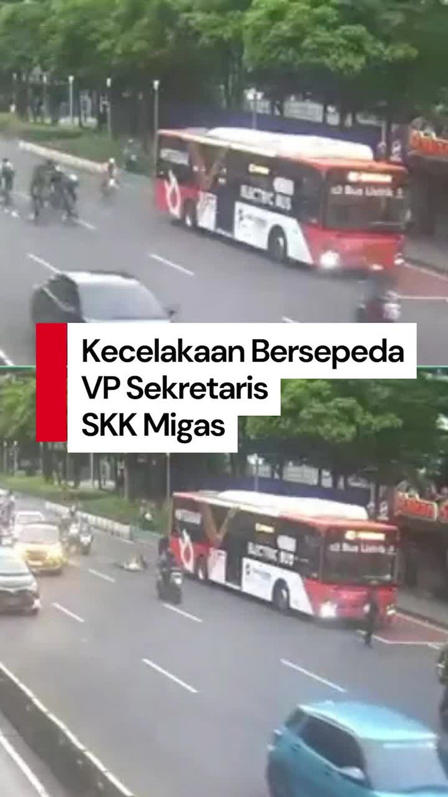 Video Detik-detik Kecelakaan Maut Pejabat SKK Migas Tabrak Bus TJ
