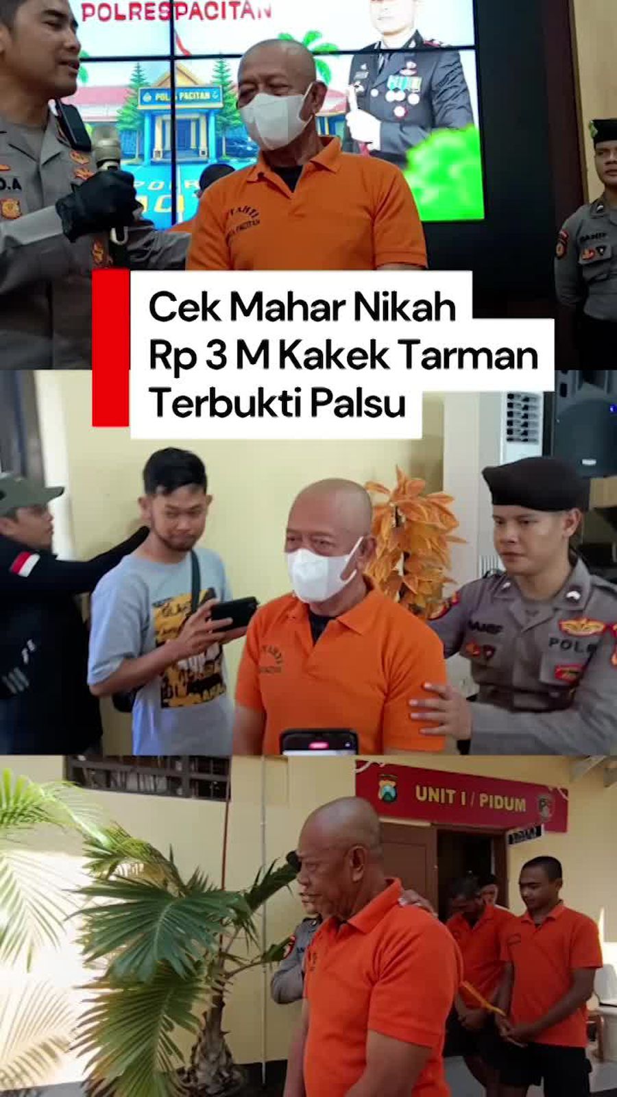 Video Tampang Kakek Tarman Tersangka Pemalsuan Cek Mahar Nikah Rp 3 M