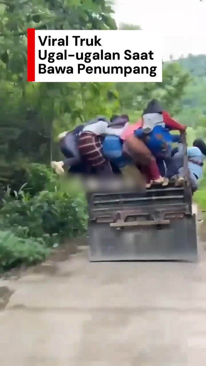 Video Viral Truk Ugalan-ugalan Saat Bawa Banyak Penumpang di Enrekang