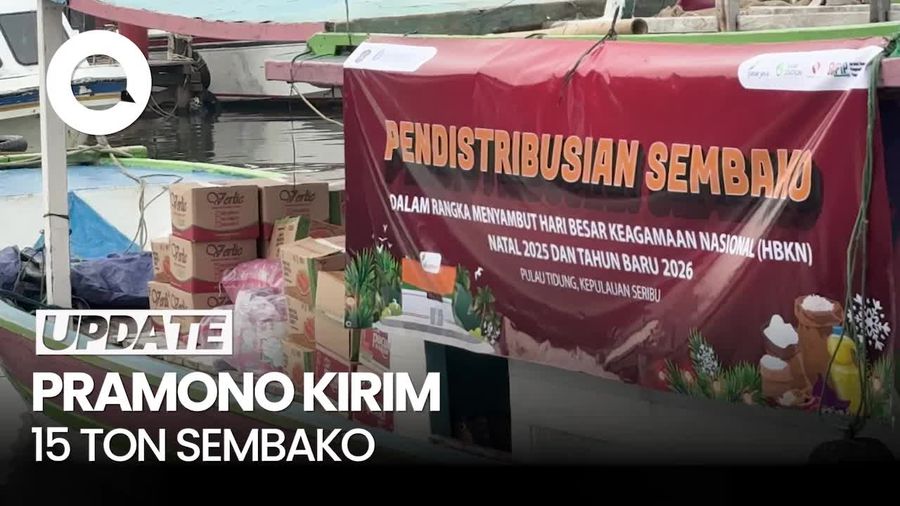 Video: Jelang Nataru, Pramono Kirim 15 Ton Sembako ke Kepulauan Seribu 