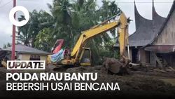 Video: Polda Riau Kerahkan Alat Berat Bersihkan Lumpur di Agam Sumbar