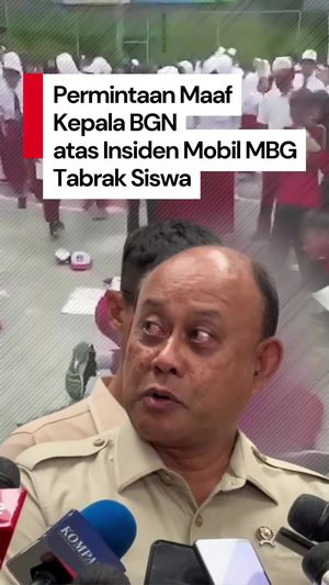 Video: Kepala BGN Minta Maaf soal Mobil MBG Tabrak Siswa di Jakut