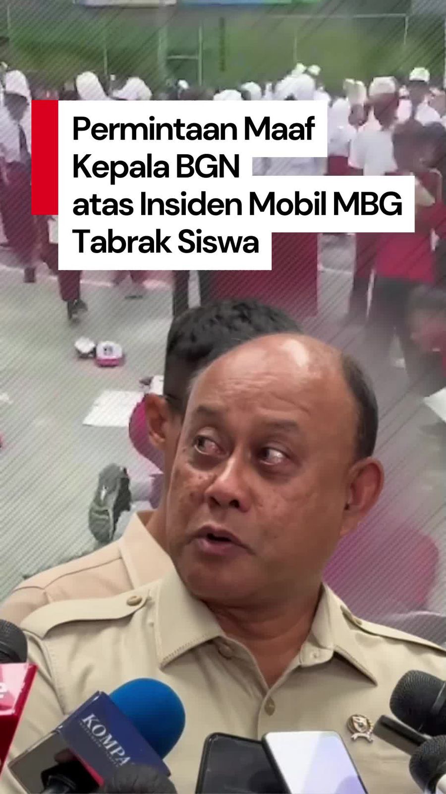 Video: Kepala BGN Minta Maaf soal Mobil MBG Tabrak Siswa di Jakut