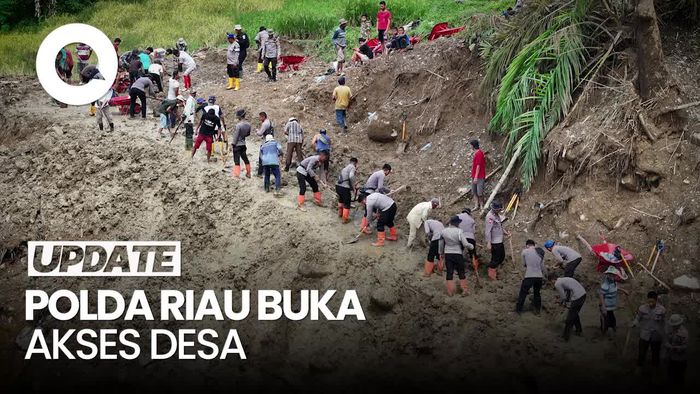 Video: Polda Riau Buka Akses Desa di Agam yang Terputus Imbas Banjir Bandang