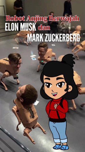 Video: Penampakan Robot Anjing Berwajah Elon Musk-Mark Zuckerberg di AS
