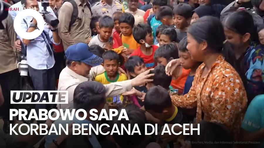Video: Momen Prabowo sapa Anak-anak Korban Bencana di Aceh