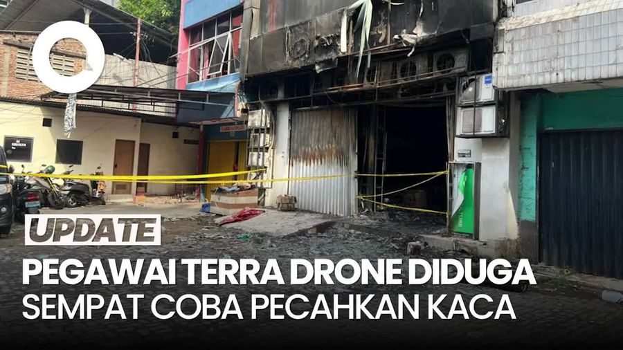 Video Karyawan Terra Drone Diduga Coba Pecahkan Kaca Tapi Gagal Saat Kebakaran