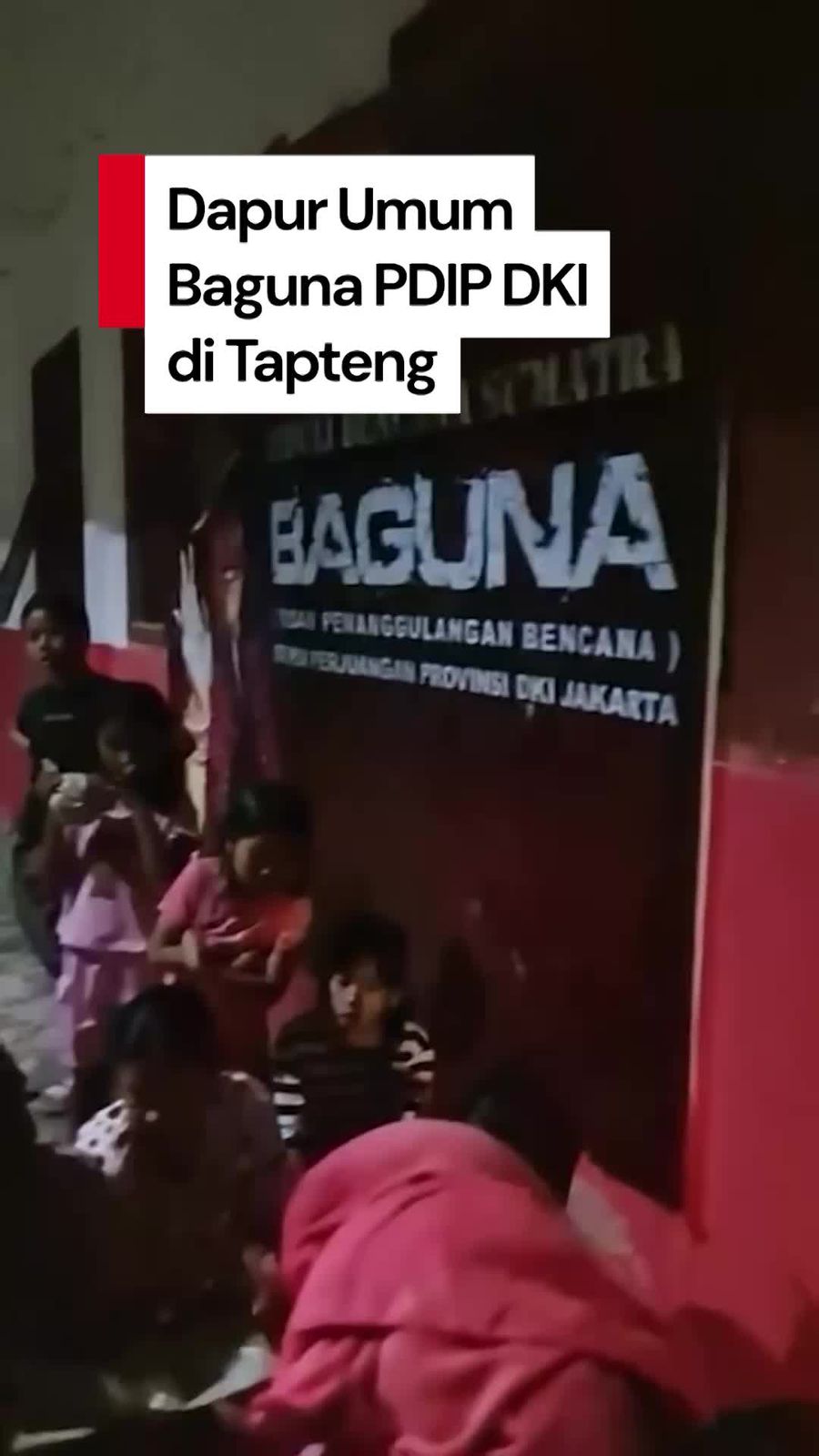 Video: Baguna PDIP DKI Dirikan Dapur Umum di Lokasi Bencana Tapteng