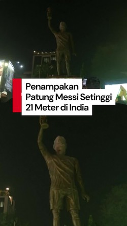 Video: Messi Mau Tur India, Warga Bikin Patung Setinggi 21 Meter