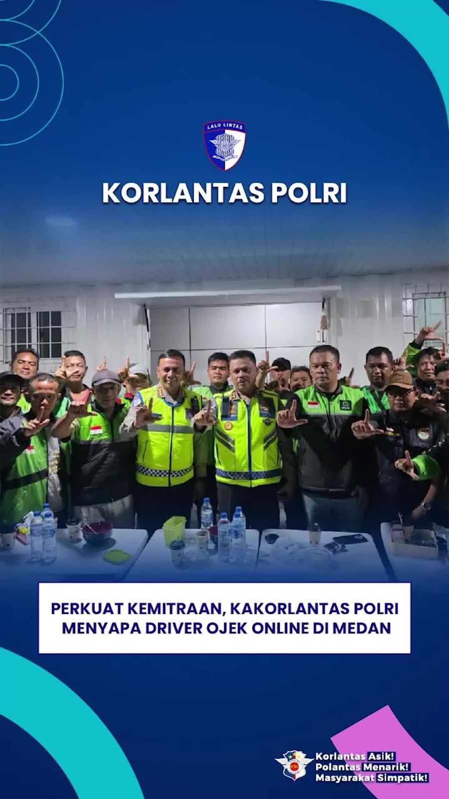 Video: Ojol Medan Apresiasi Kakorlantas soal Fasilitas Warbeng Ojek Online