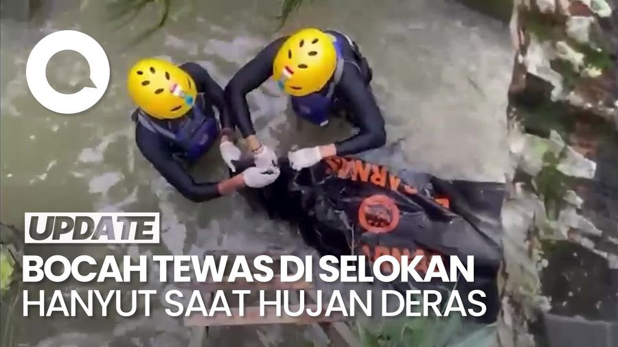 Video: Bocah 4 Tahun di Jambi Tewas Tenggelam di Selokan saat Hujan Deras