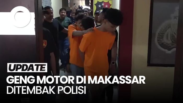 Video: Polisi Tembak Geng Motor Bersenjata di Makassar