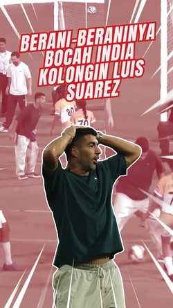 Video Ekspresi Kocak Suarez Kena Nutmeg Bocah India, Messi Jadi Saksi